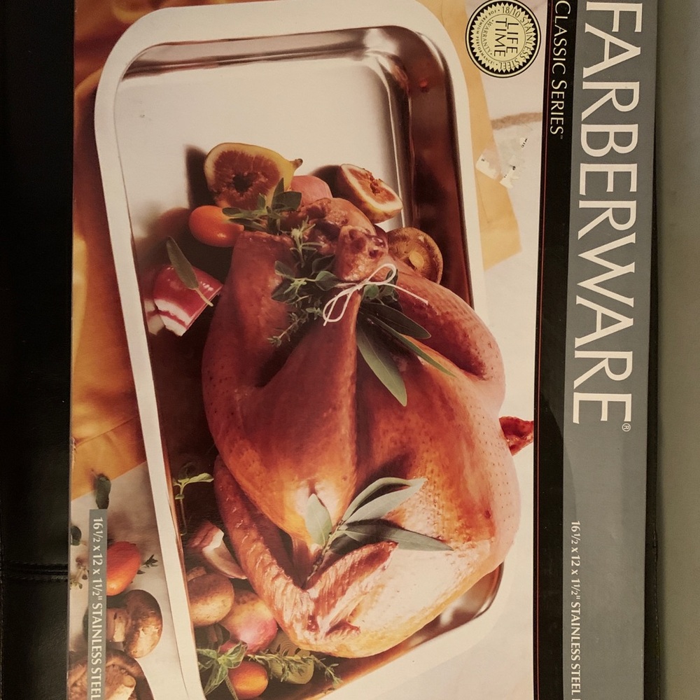 1 Farberware premium 18/10 stainless steel baking serving tray lifetime guarante